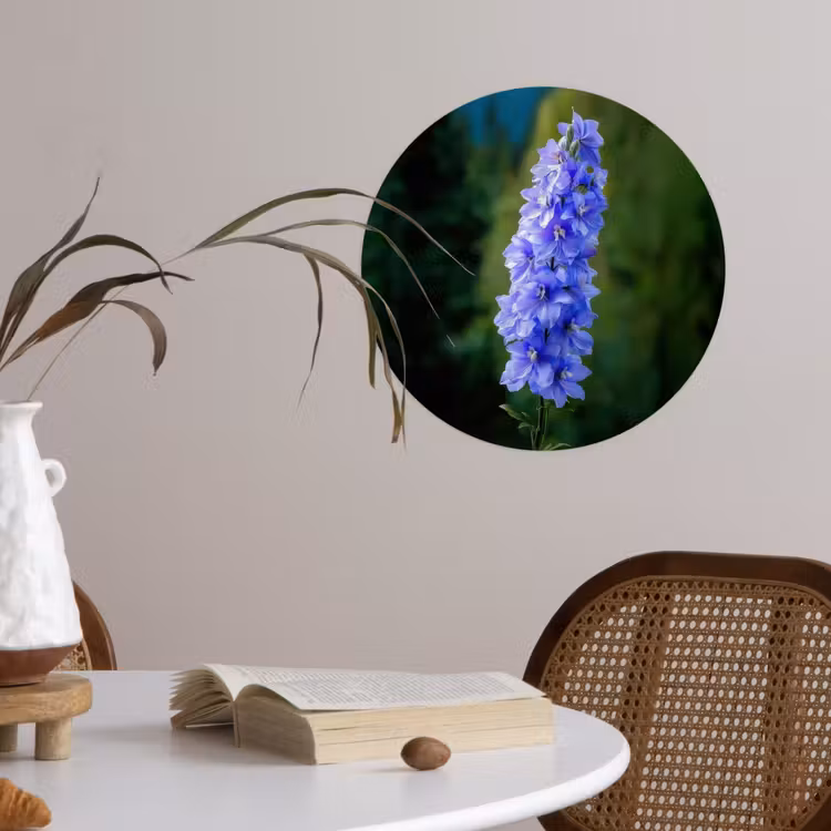 Behangcirkel - Bloemen - Blauw - Dennenboom — 4