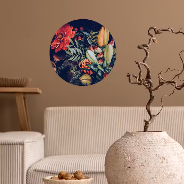 Behangcirkel - Boeket - Stilleven - Bloemen - Planten - Rood — 2
