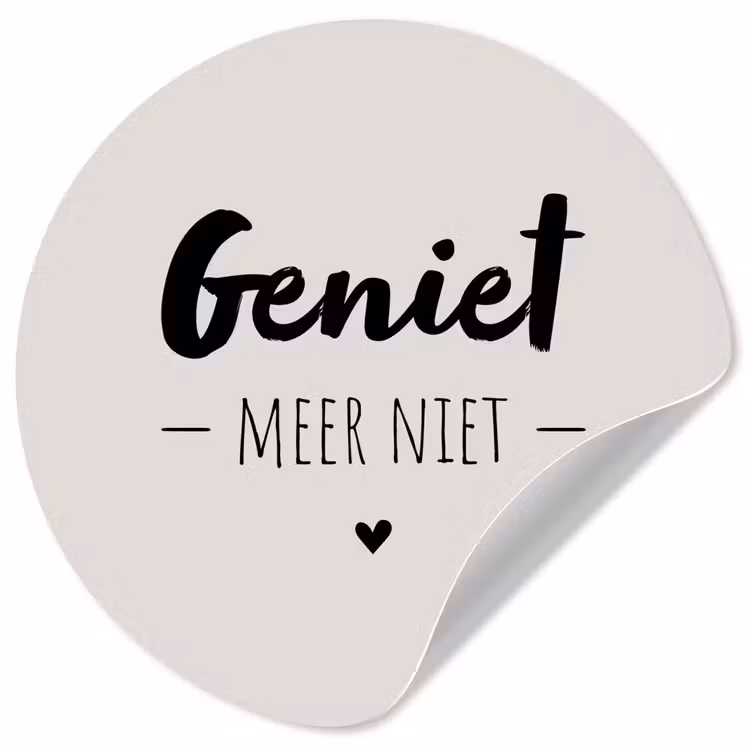 Behangcirkel - Geniet, meer niet - Quotes - Tekst - Genieten — 1