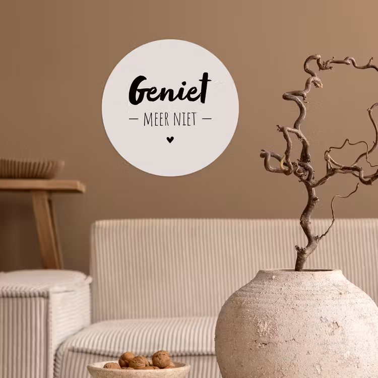 Behangcirkel - Geniet, meer niet - Quotes - Tekst - Genieten — 2