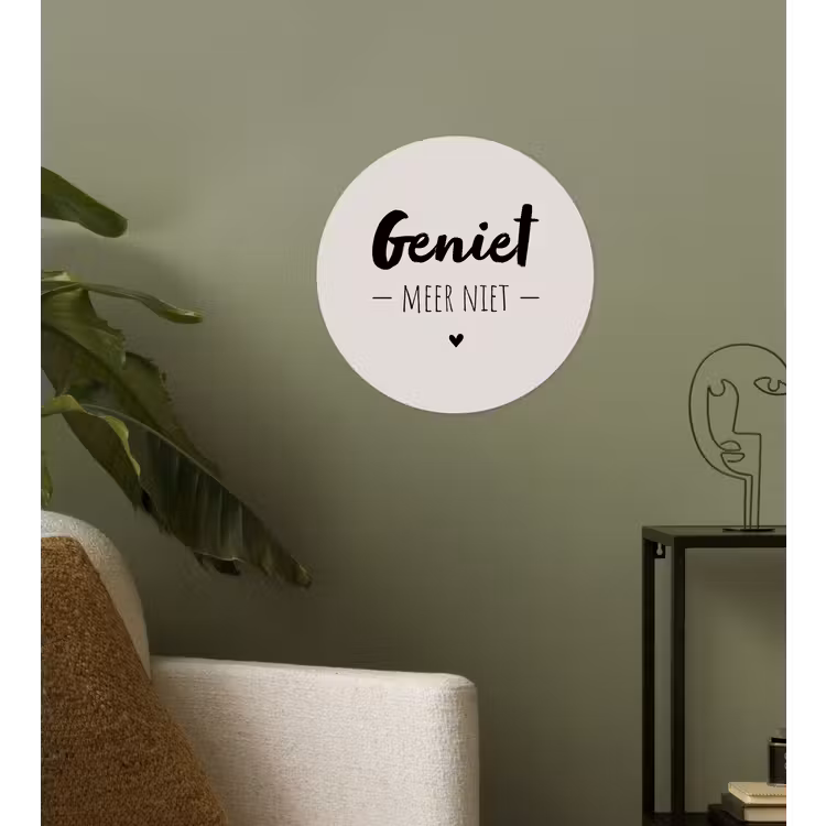 Behangcirkel - Geniet, meer niet - Quotes - Tekst - Genieten — 3