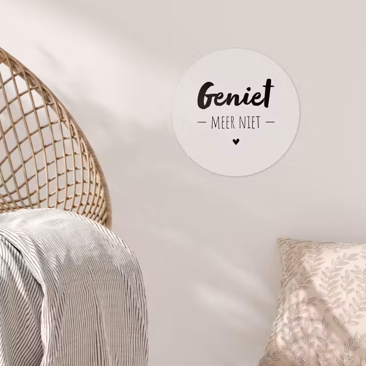 Behangcirkel - Geniet, meer niet - Quotes - Tekst - Genieten — 5