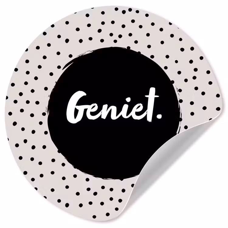 Behangcirkel - Geniet - Quotes - Tekst - Stippen — 1
