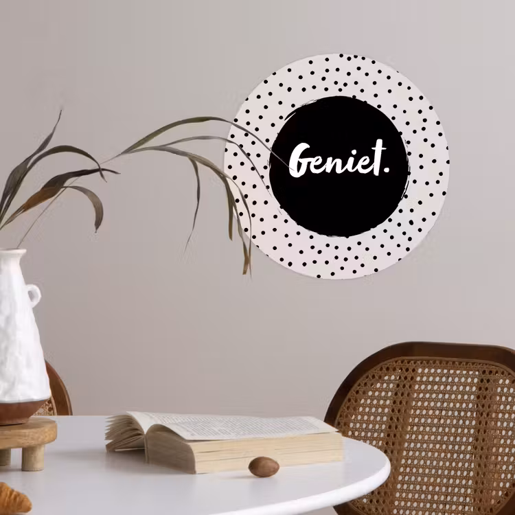 Behangcirkel - Geniet - Quotes - Tekst - Stippen — 4