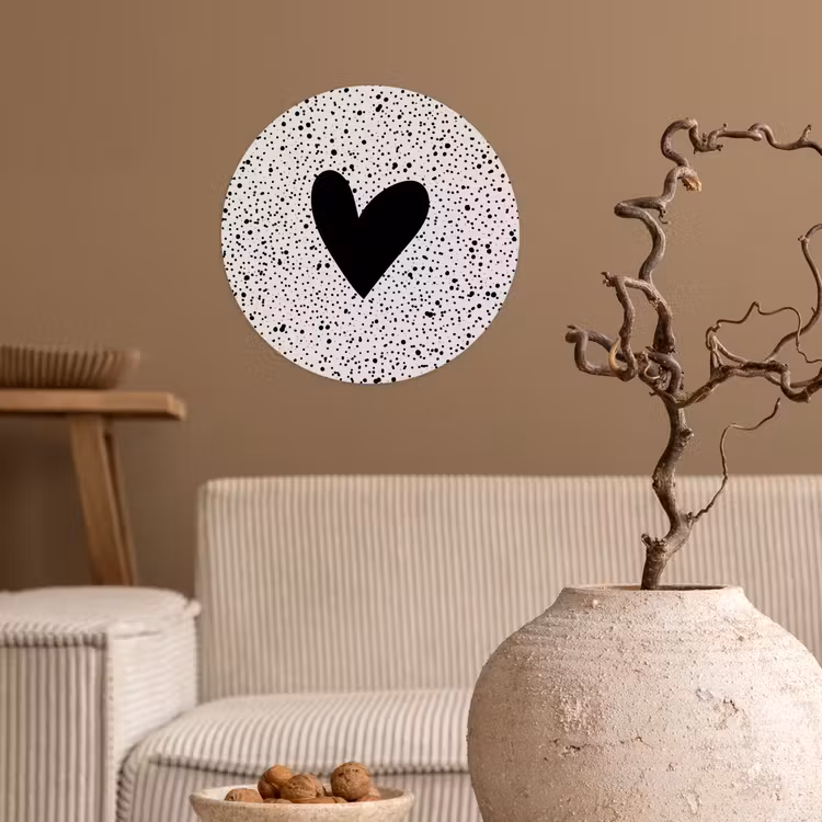 Behangcirkel - Hartje - Stippen - Beige — 2