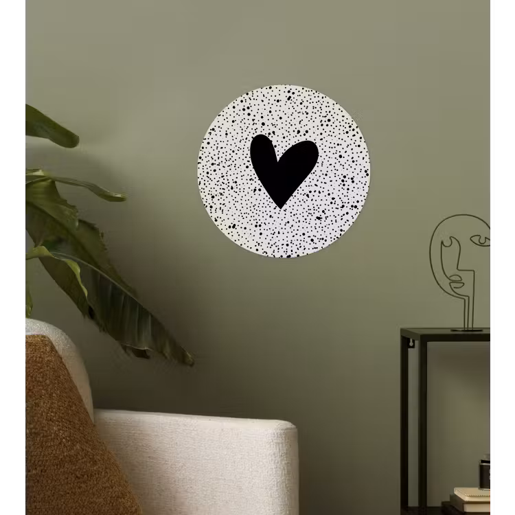Behangcirkel - Hartje - Stippen - Beige — 3