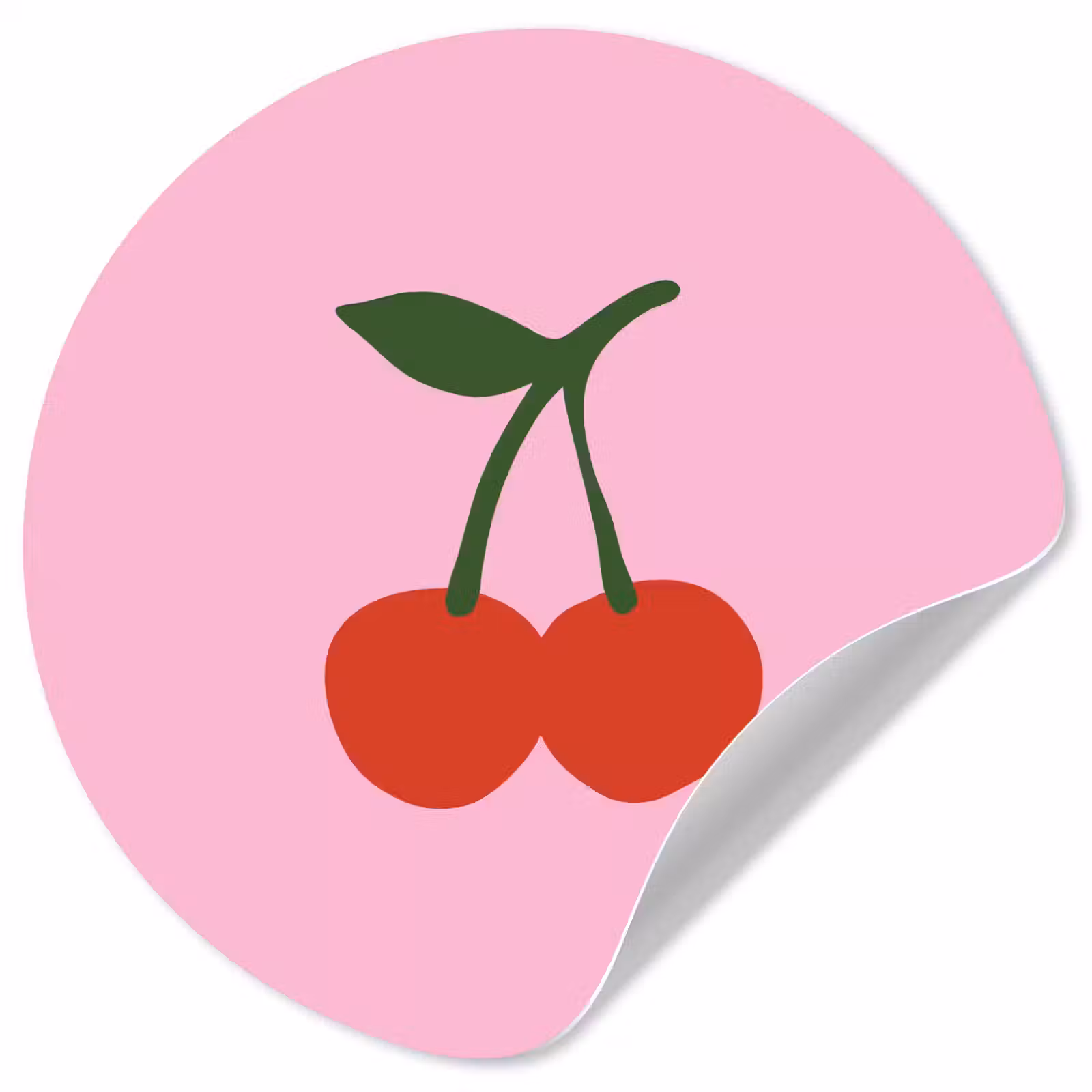 Behangcirkel - Kersen - Roze - Illustratie — 1