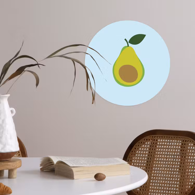 Behangcirkel - Avocado - Illustratie - Groene - Vrucht — 4