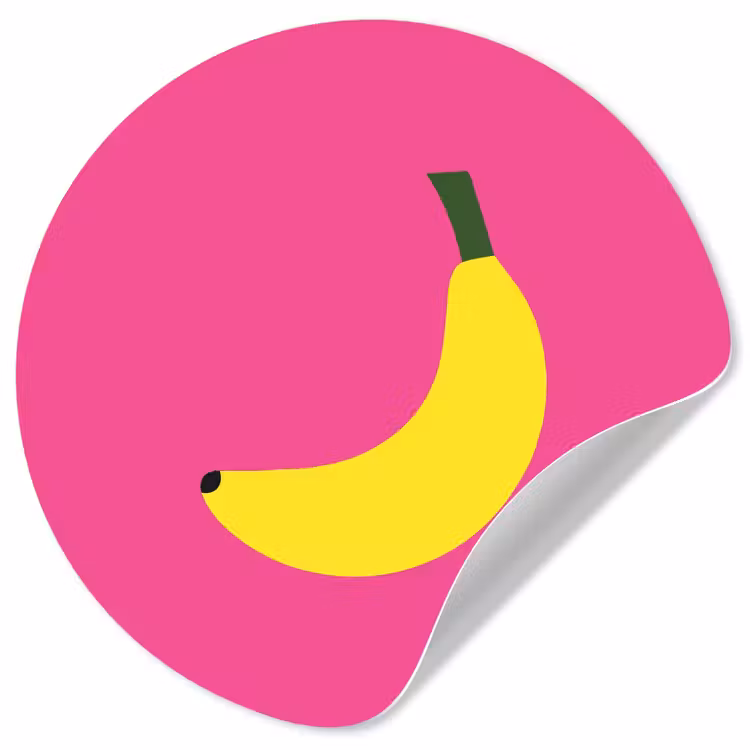 Behangcirkel - Banaan - Geel - Fruit — 1