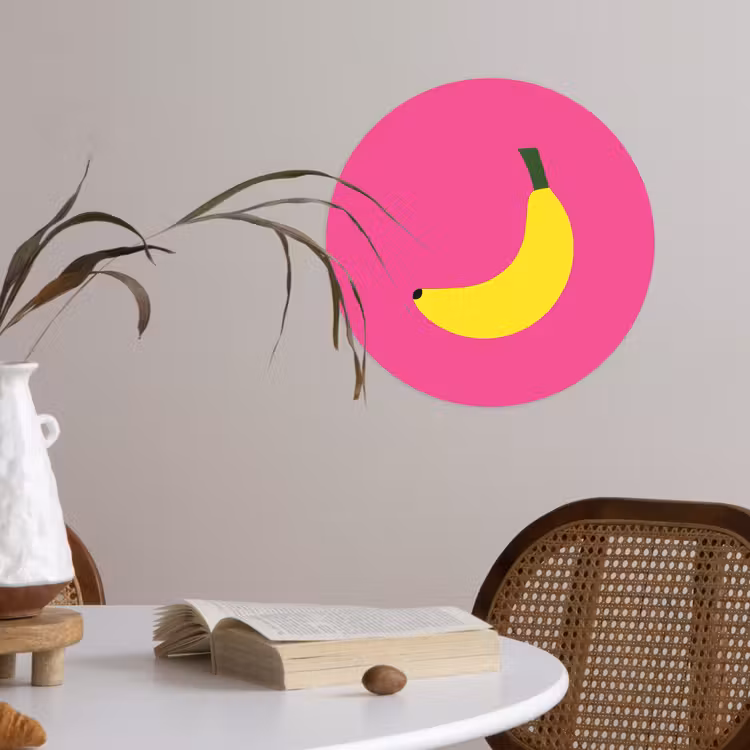Behangcirkel - Banaan - Geel - Fruit — 4