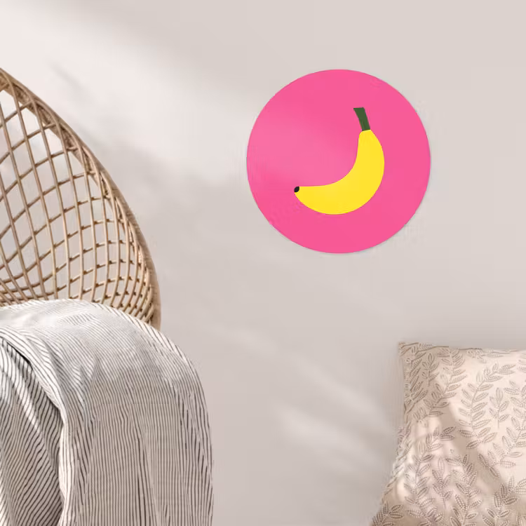 Behangcirkel - Banaan - Geel - Fruit — 5