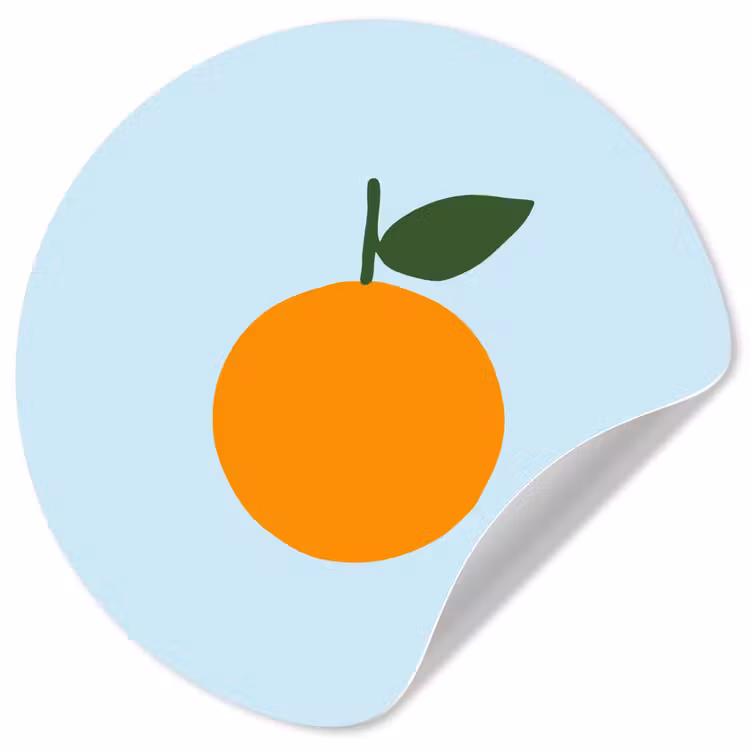 Behangcirkel - Fruit - Sinaasappel - Oranje — 1