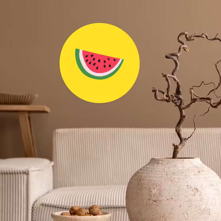 Behangcirkel - Fruit - Watermeloen - Geel — 2