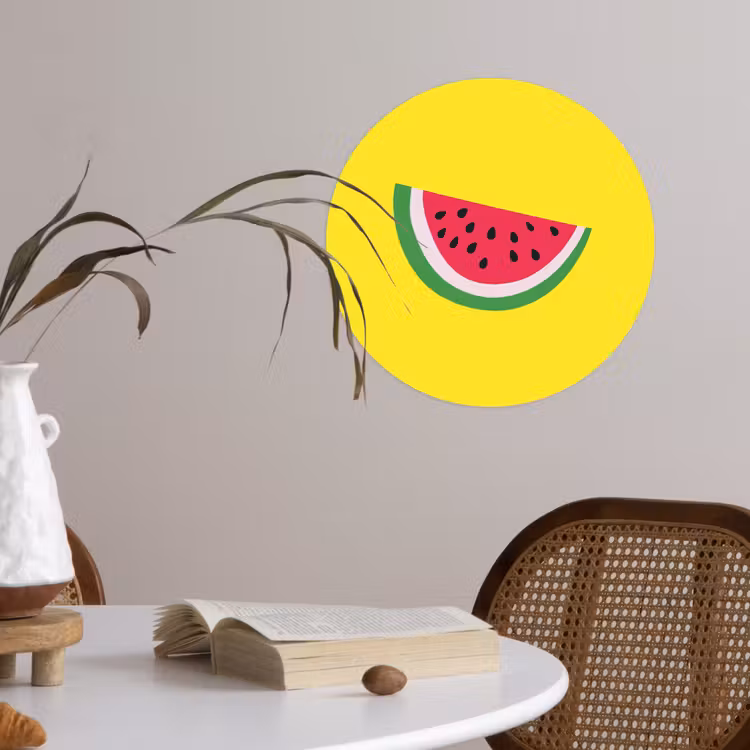 Behangcirkel - Fruit - Watermeloen - Geel — 4