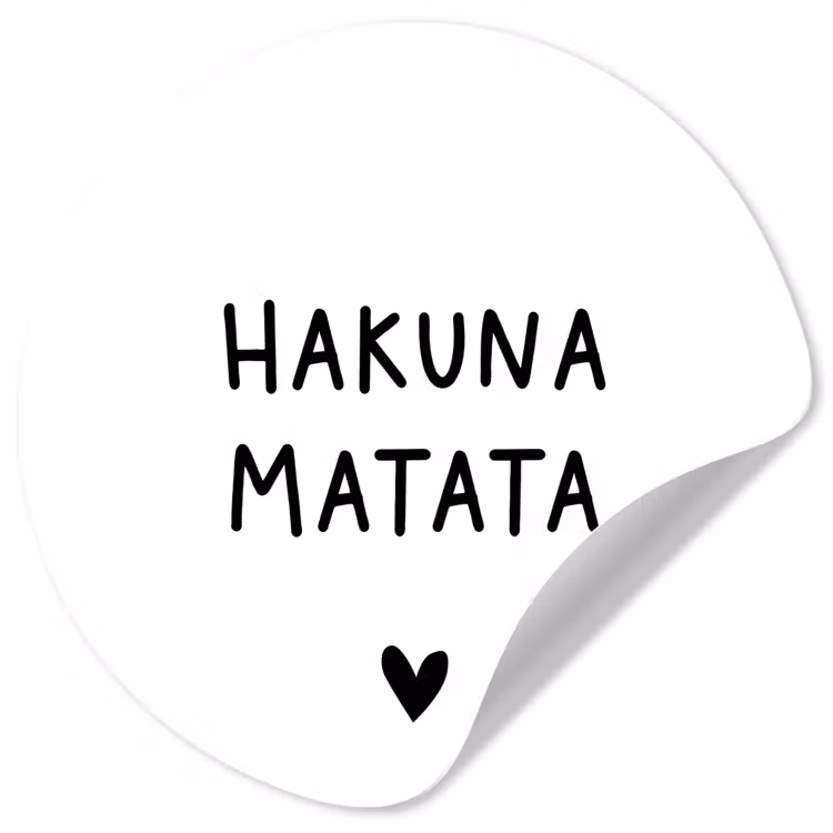 Behangcirkel - Hakuna matata - Spreuken - Quotes — 1