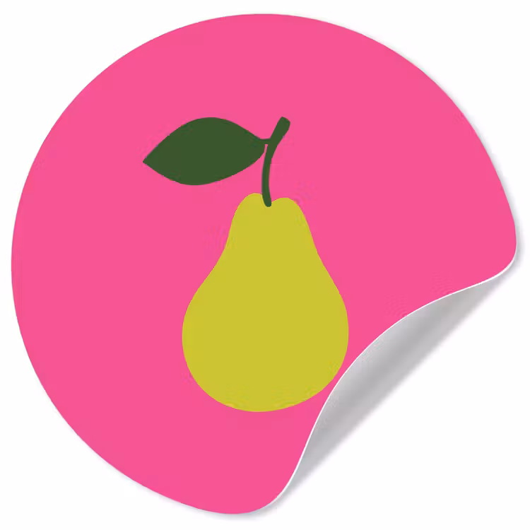 Behangcirkel - Illustratie - Fruit - Peer - Groen — 1