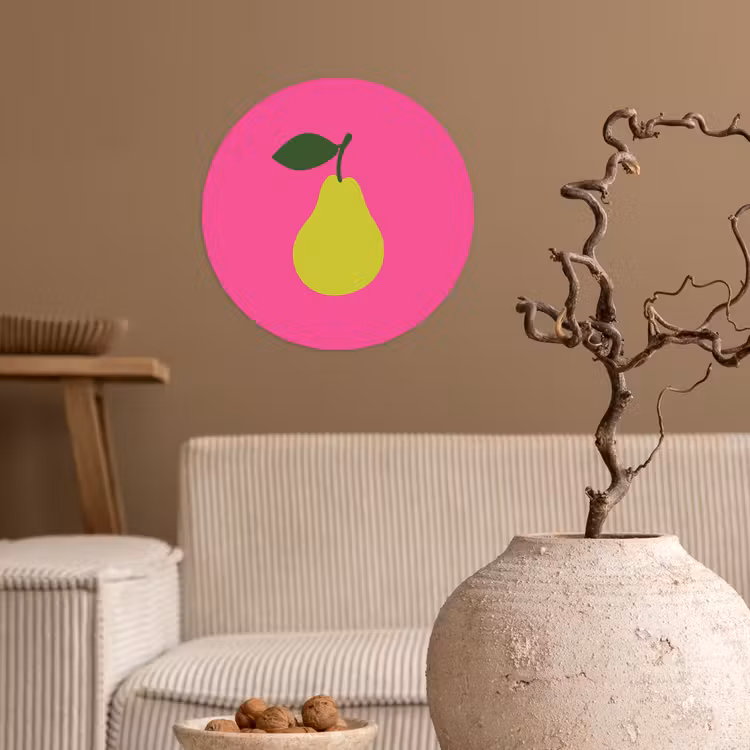 Behangcirkel - Illustratie - Fruit - Peer - Groen — 2