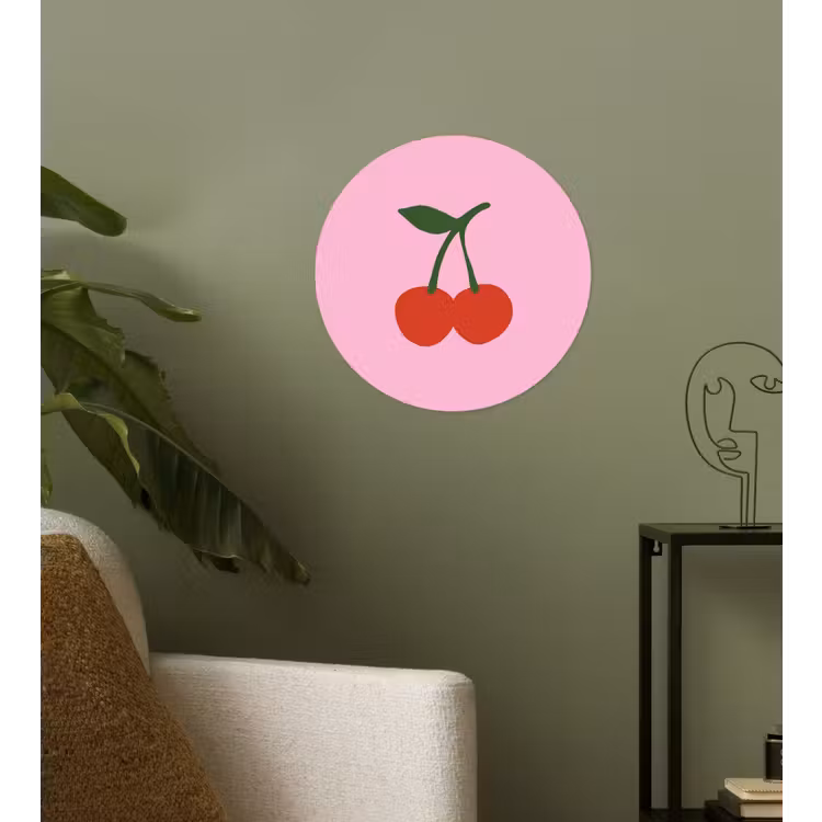 Behangcirkel - Kersen - Roze - Illustratie — 3