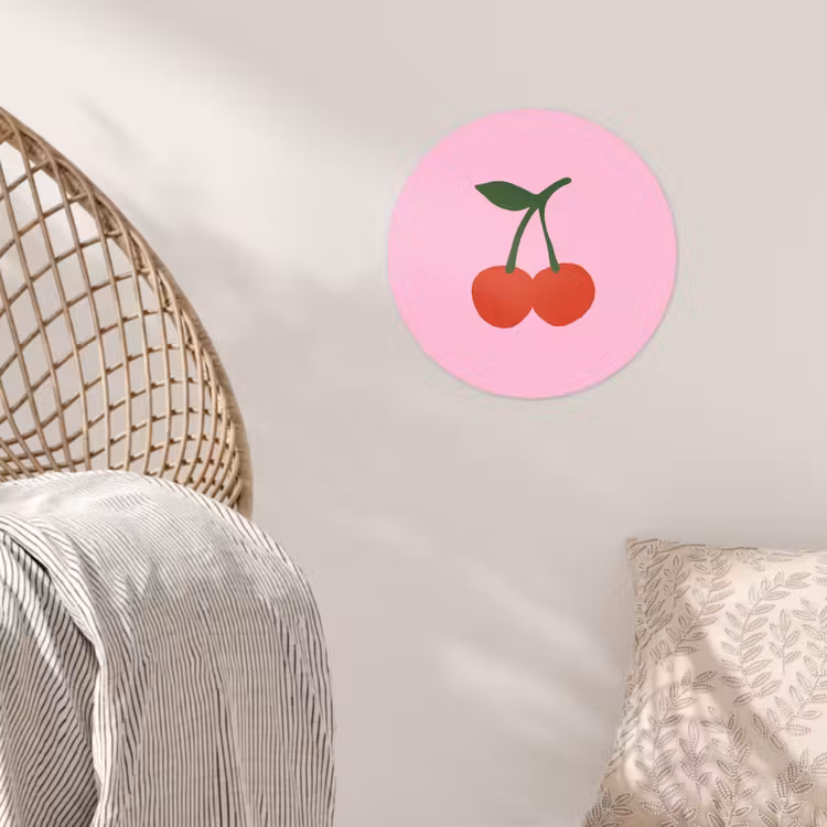 Behangcirkel - Kersen - Roze - Illustratie — 5