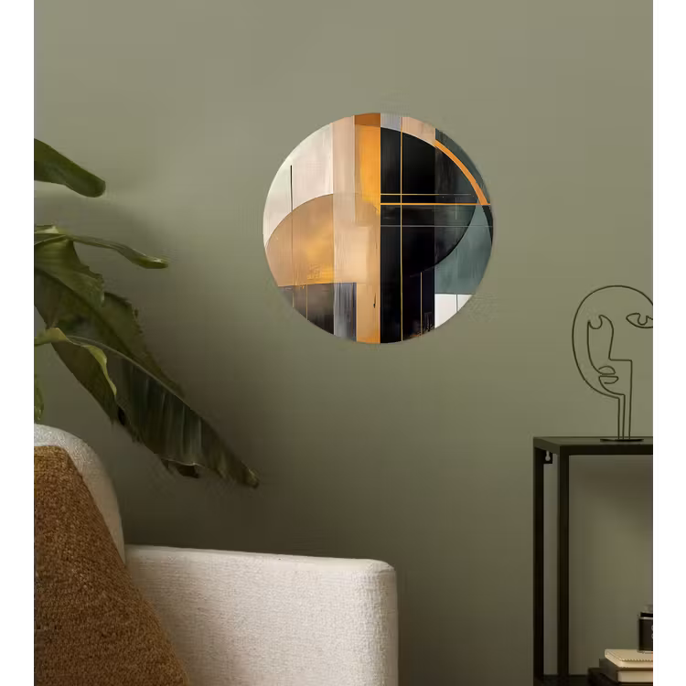 Behangcirkel - Abstract - Goud - Brons - Groen - Vormen - Modern — 3