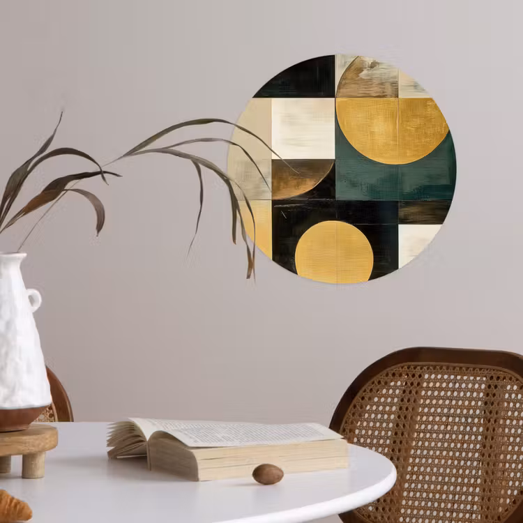 Behangcirkel - Abstract - Goud - Brons - Vormen - Geometrisch — 4