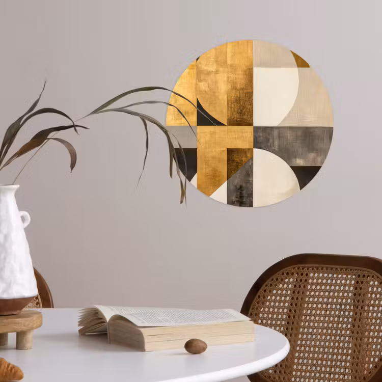 Behangcirkel - Abstract - Goud - Grijs - Vormen - Geometrisch — 4