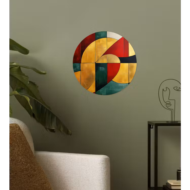Behangcirkel - Abstract - Kerst - Goud - Rood - Groen — 3