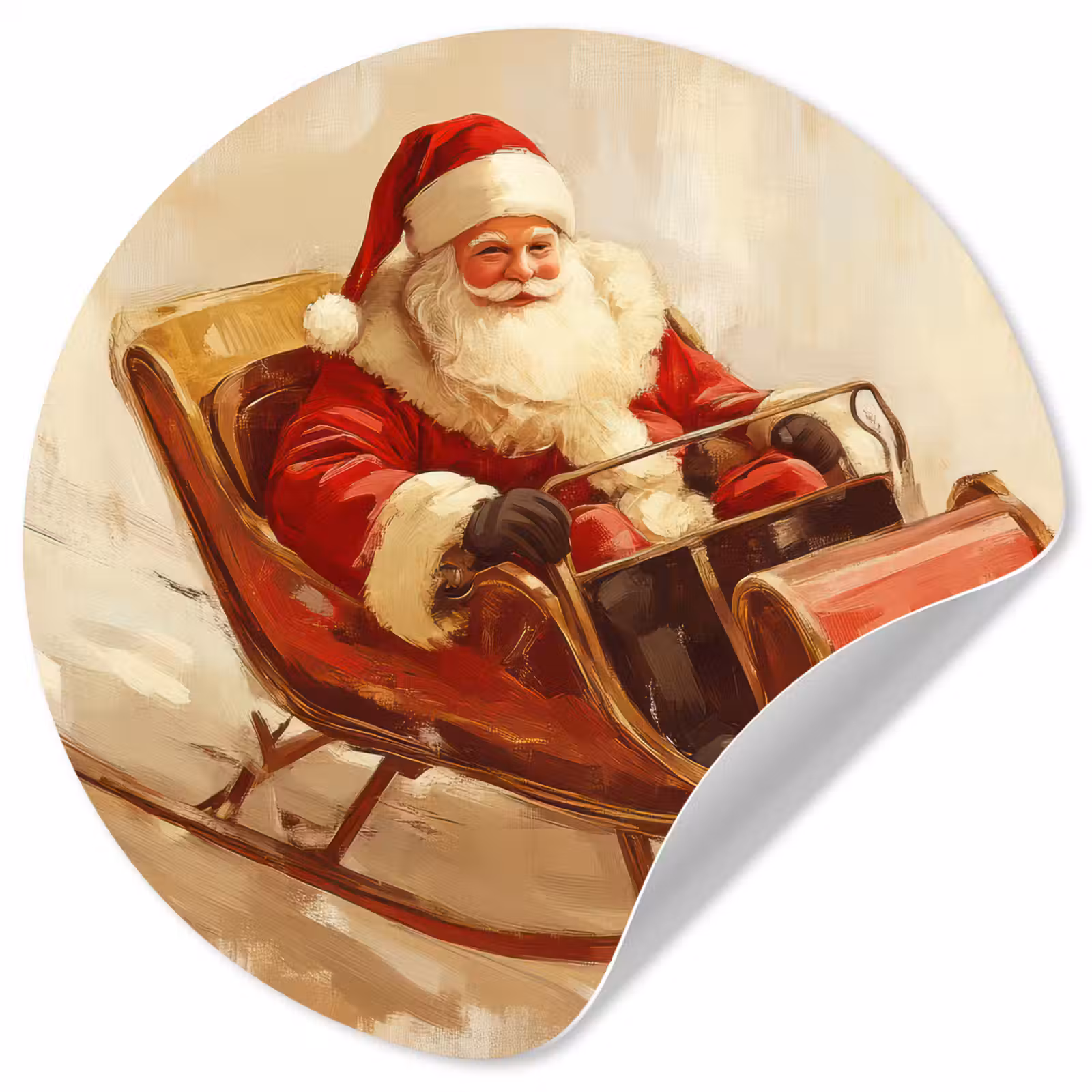 Behangcirkel - Kerst - Slee - Kerstman — 1
