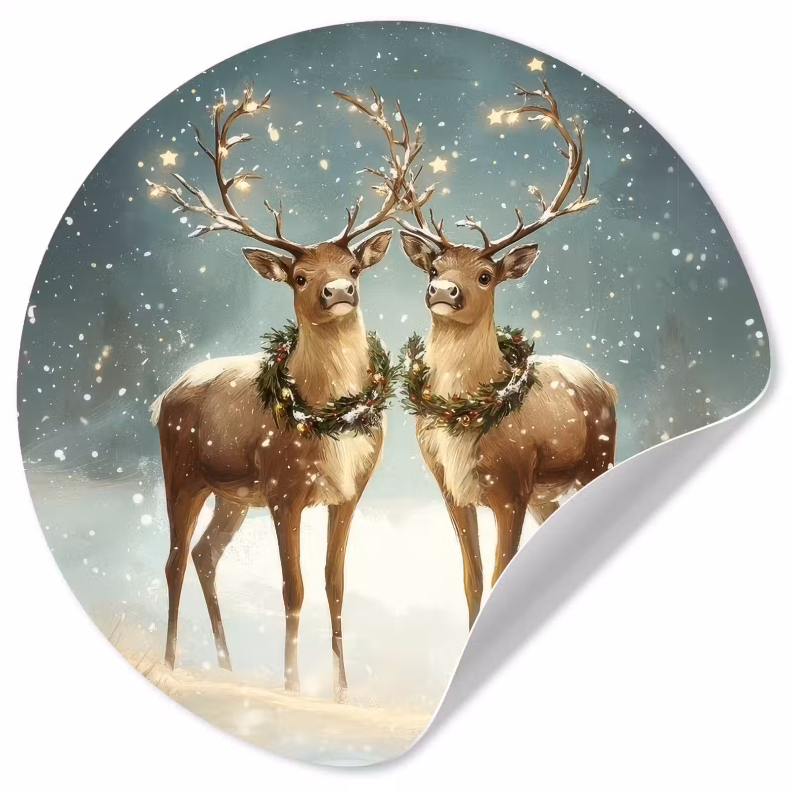 Behangcirkel - Kerstmagie - Winterwoud - Rendier — 1
