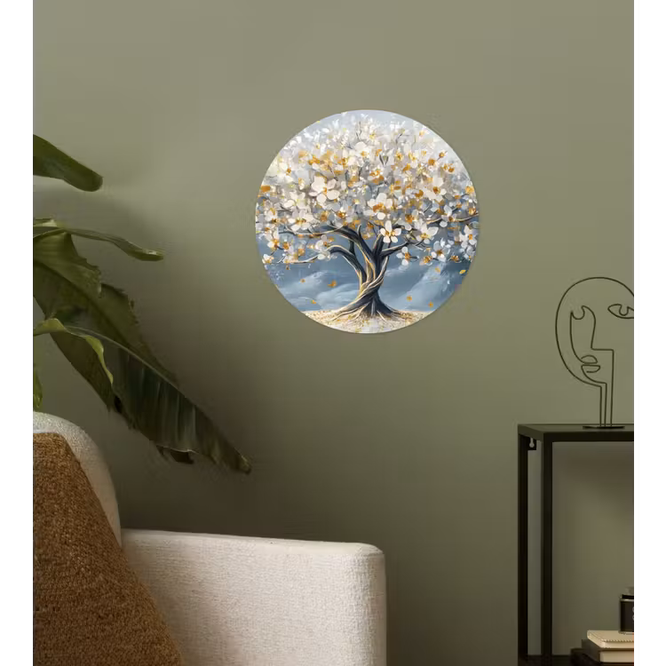 Behangcirkel - Boom - Winter - Levensboom - Modern - Goud — 3