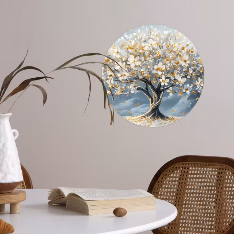 Behangcirkel - Boom - Winter - Levensboom - Modern - Goud — 4