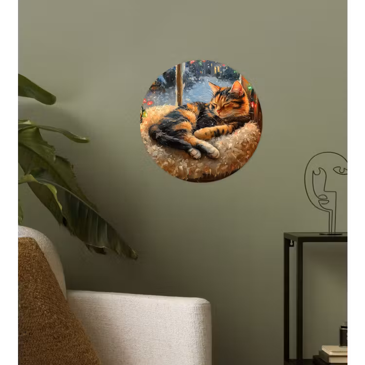 Behangcirkel - Kat - Kerst - Winter - Dier — 3