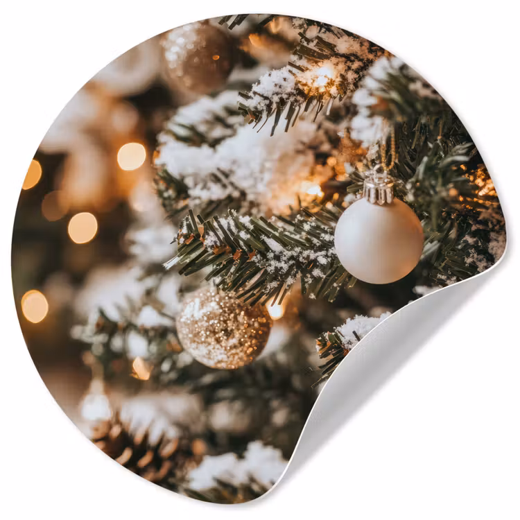 Behangcirkel - Kerst - Kerstboom - Winter - Binnen - Sneeuw — 1