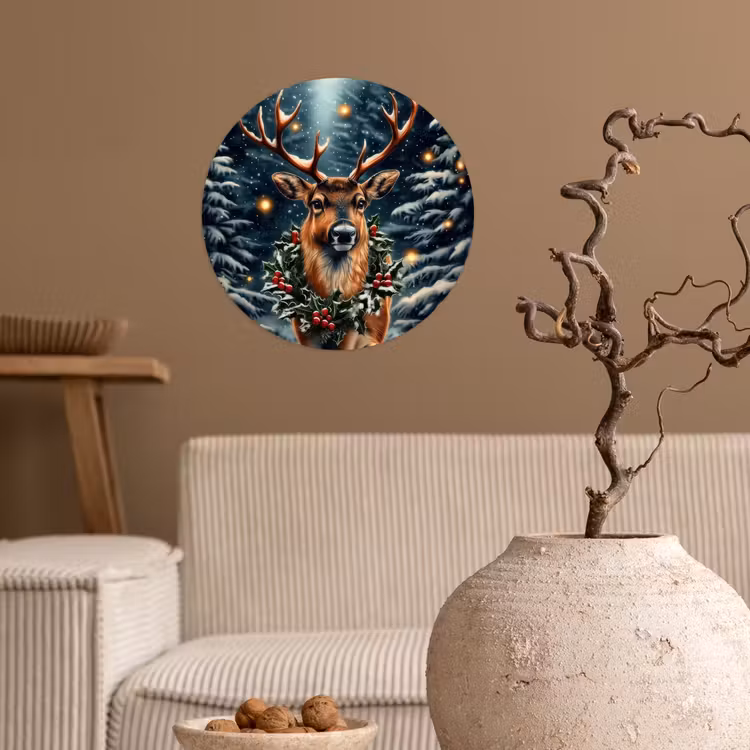 Behangcirkel - Kerst - Magie - Bos - Kleurrijk — 2