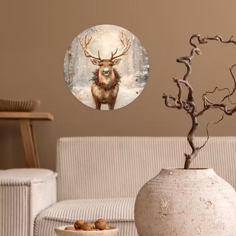 Behangcirkel - Kerst - Rendier - Winter - Krans — 2
