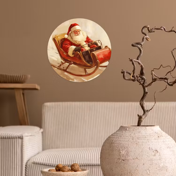 Behangcirkel - Kerst - Slee - Kerstman — 2