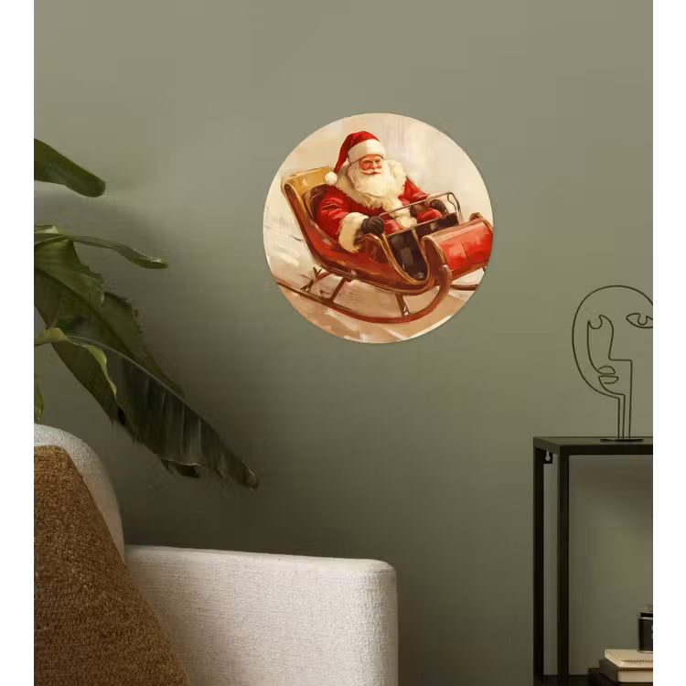 Behangcirkel - Kerst - Slee - Kerstman — 3