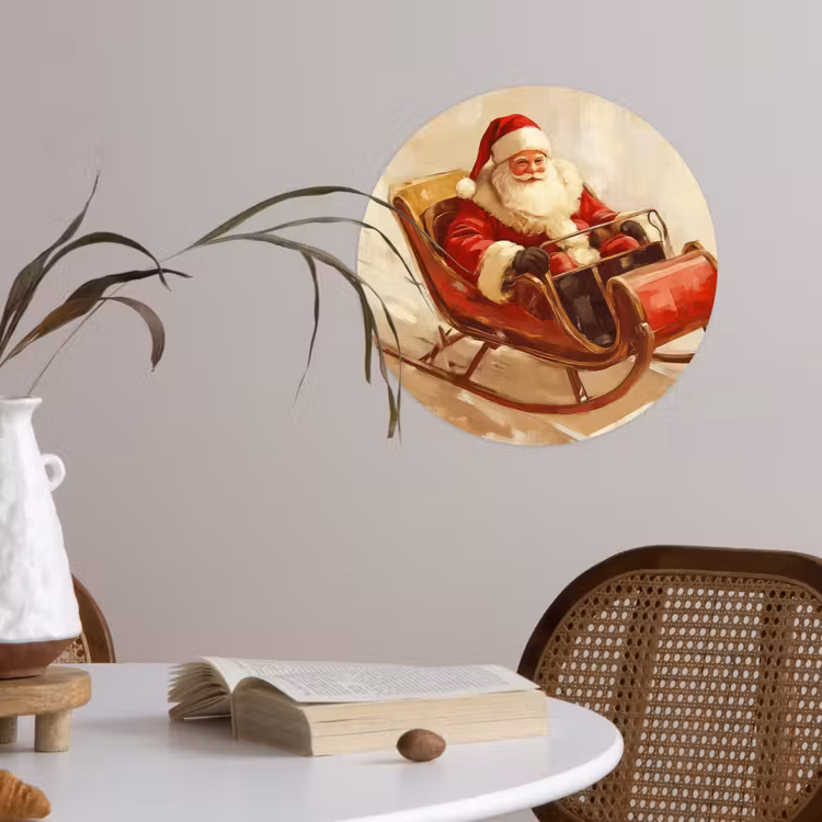 Behangcirkel - Kerst - Slee - Kerstman — 4