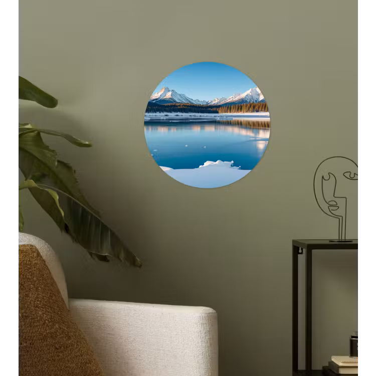 Behangcirkel - Landschap - Winter - Meer - Bergen - Uitzicht - IJs — 3