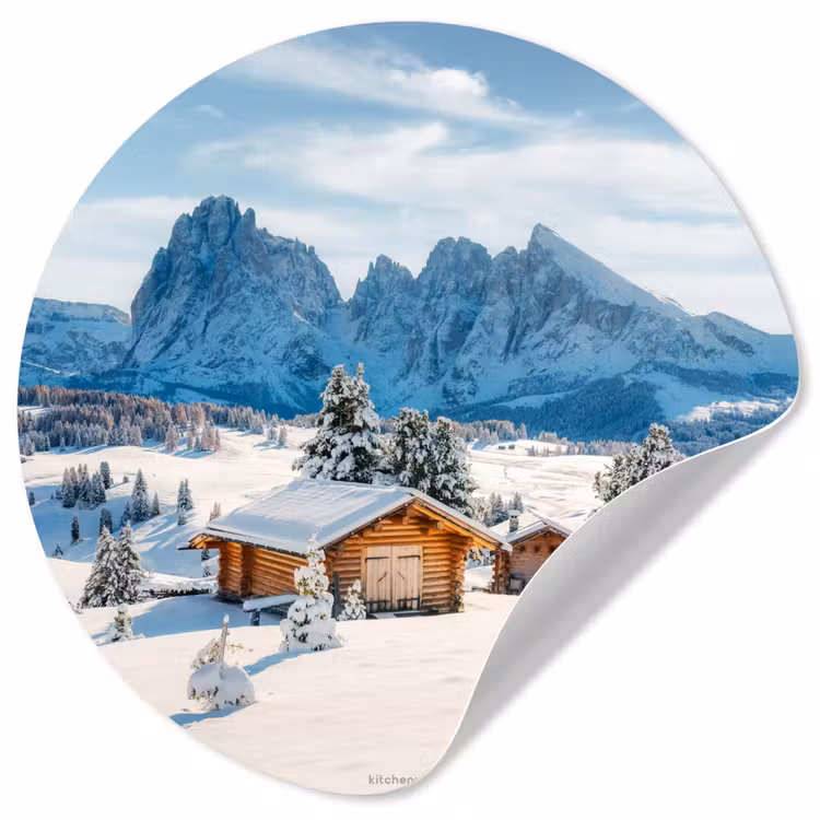 Behangcirkel - Landschap - Winter - Sneeuw — 1
