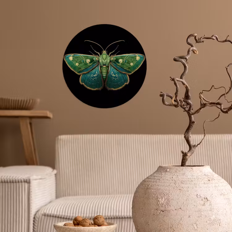 Behangcirkel - Mot - Levendig - Groen — 2