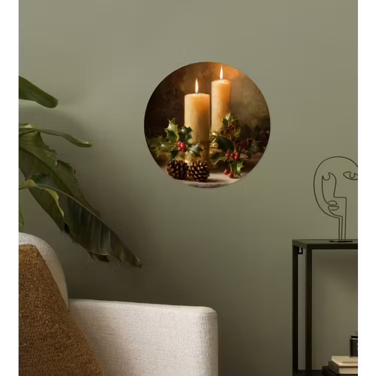 Behangcirkel - Kaarslicht - Kerst - Veelkleurig — 3