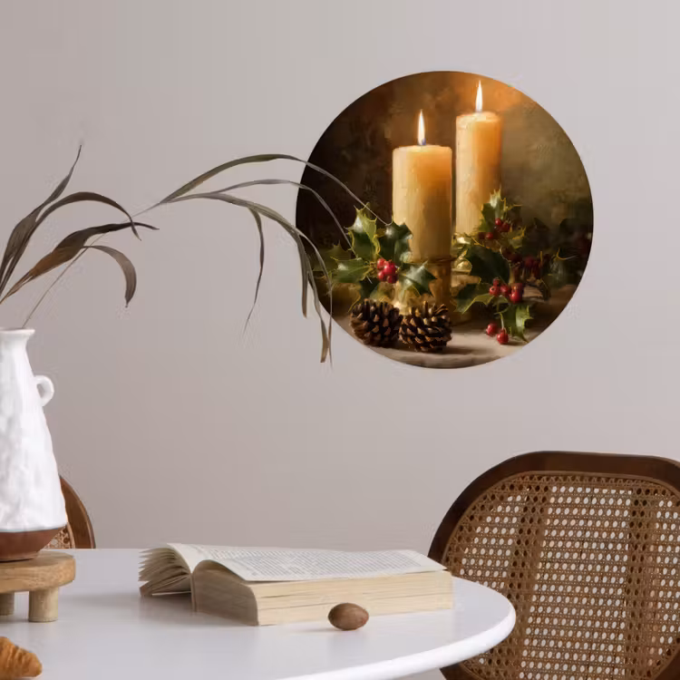 Behangcirkel - Kaarslicht - Kerst - Veelkleurig — 4