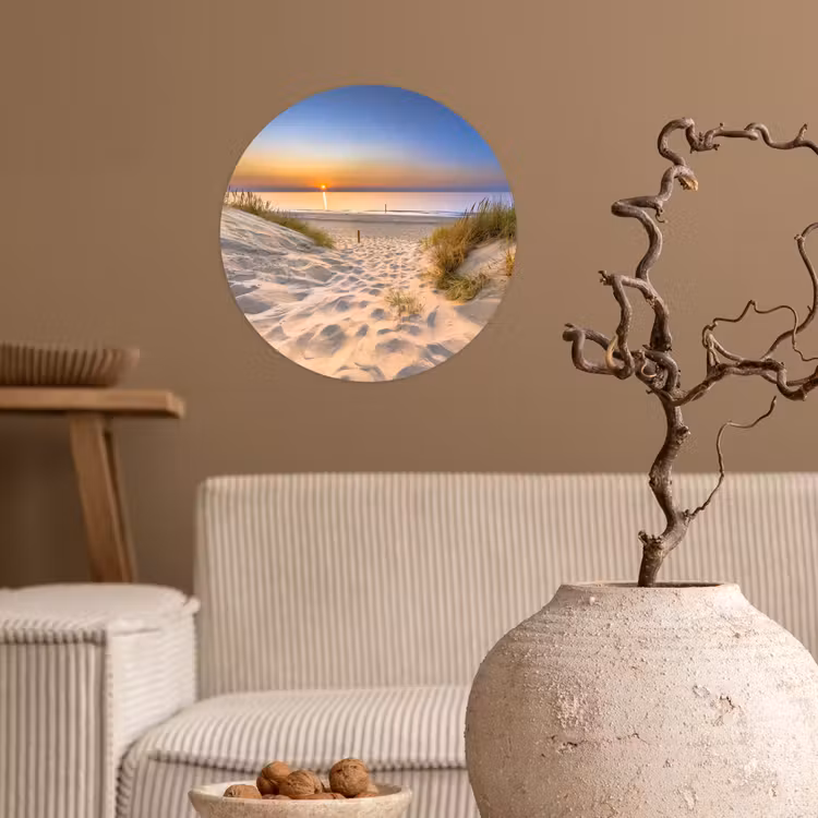 Behangcirkel - Duin - Zonsondergang - Horizon - Strand - Gras — 2