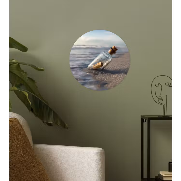 Behangcirkel - Glazenfles - Post - Zee - Zand — 3