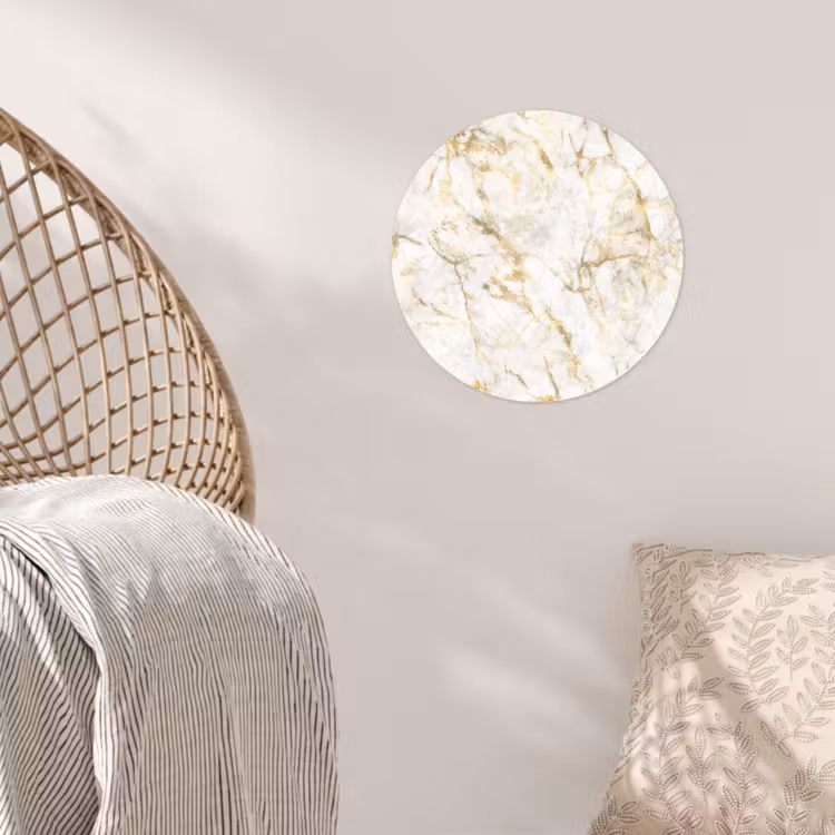 Behangcirkel - Goud - Licht - Nerf - Marmer — 5