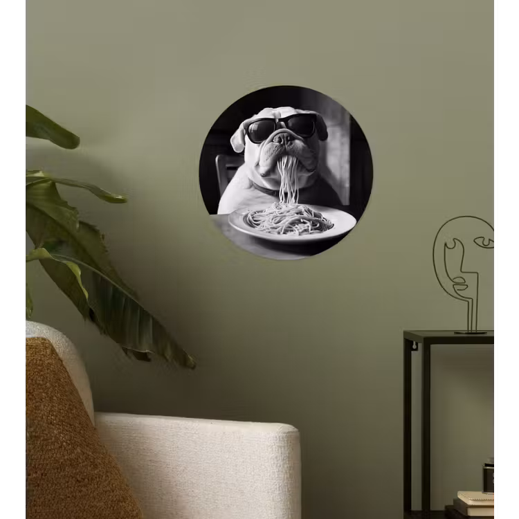 Behangcirkel - Hond - Bulldog - Pasta - Bril - Stoer - Dieren — 3