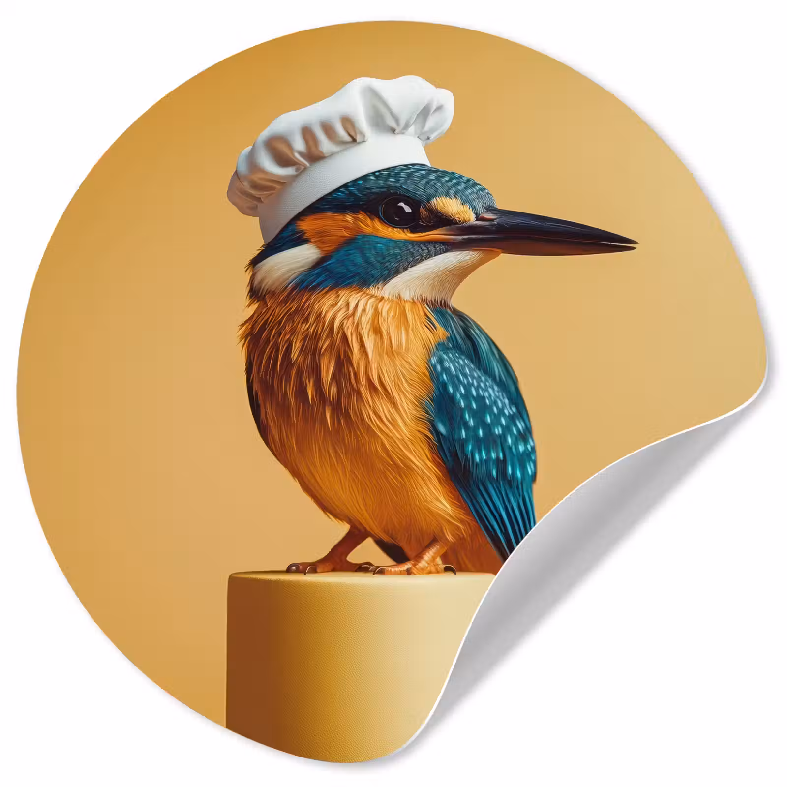 Behangcirkel - Ijsvogel - Pilaar - Koksmuts - Vogel — 1