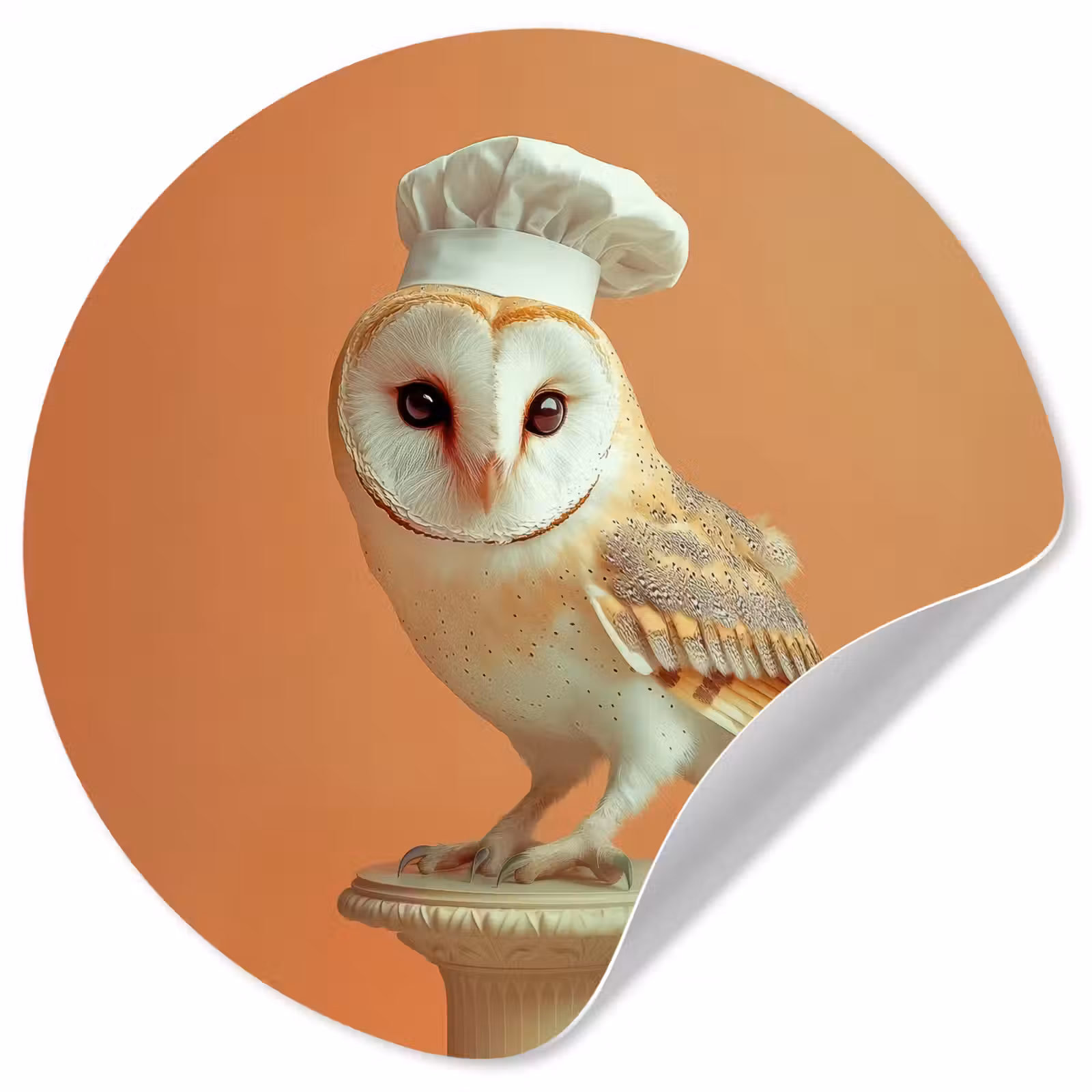 Behangcirkel - Kerkuil - Koksmuts - Oranje - Vogel — 1