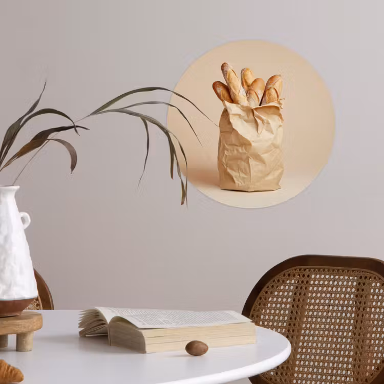 Behangcirkel - Baguette - Brood - Stokbrood - Beige — 4